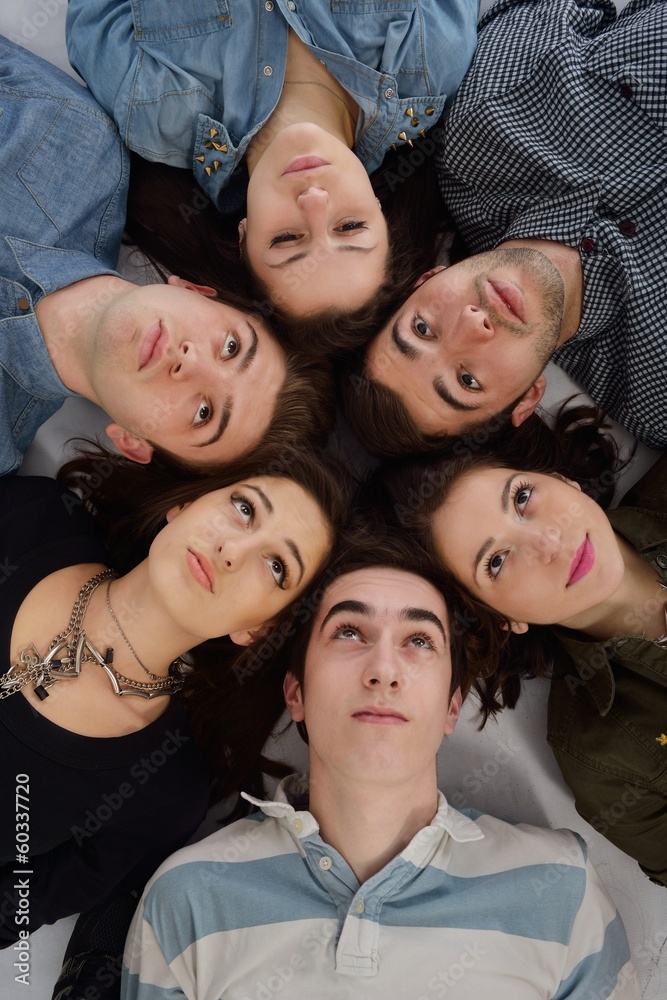 Obraz premium happy teens group
