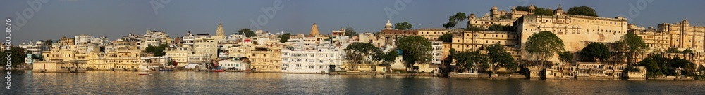 Panorama of City Palace complex, Udaipur, India