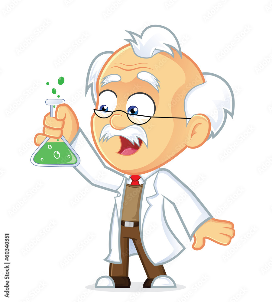 Professor with Lab Glass