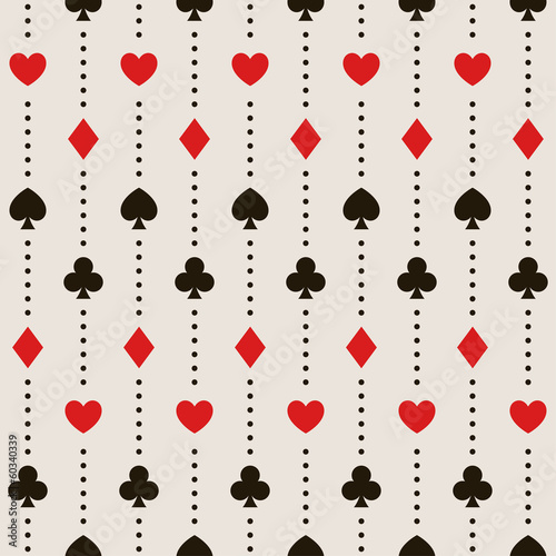 Seamless background with card suits