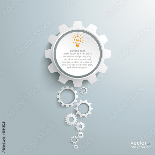 Big Idea White Gears Infographic