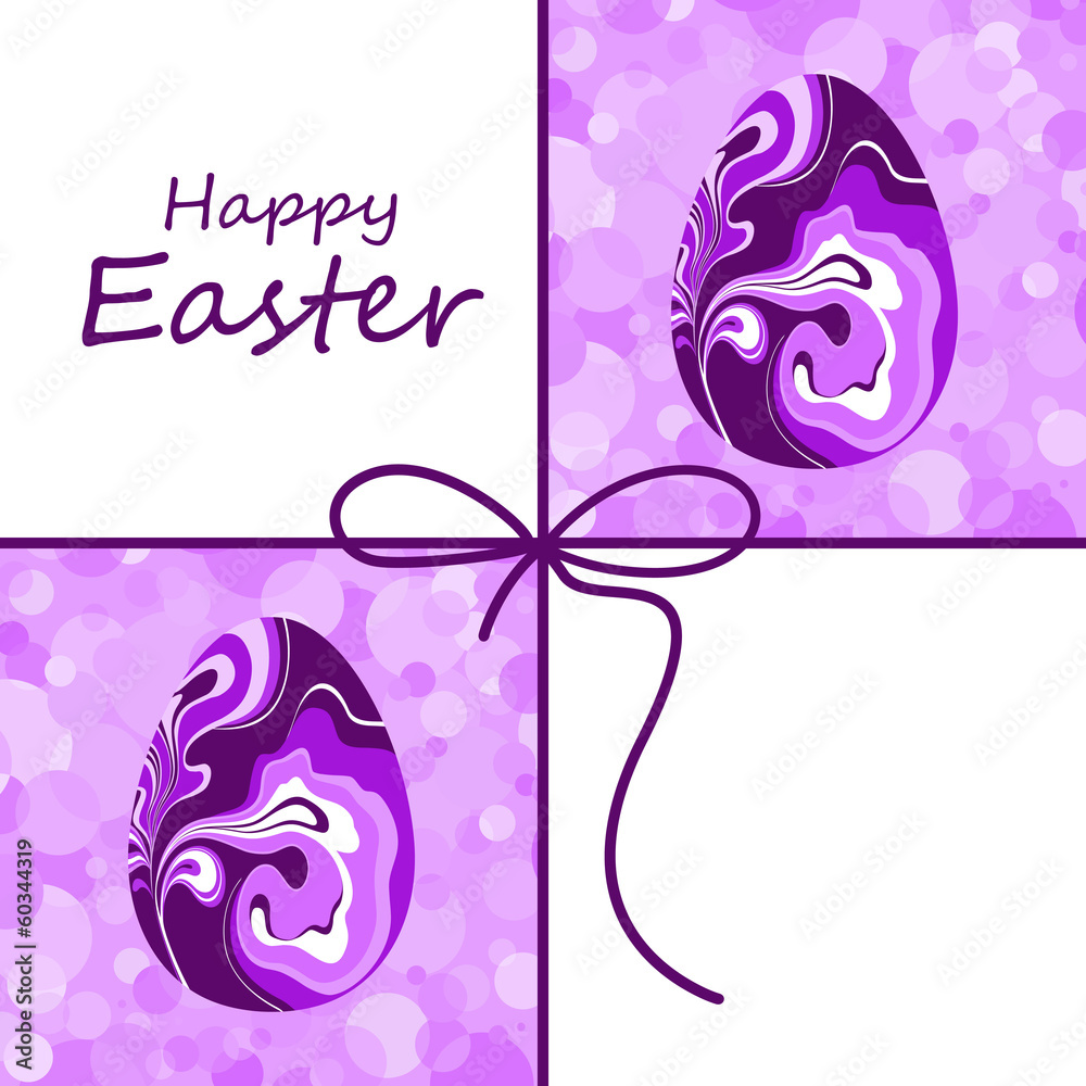Easter card with eggs. Easter card with eggs.