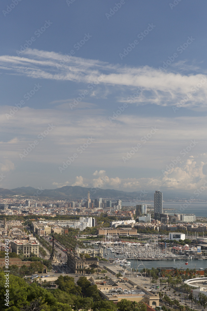 Picture of Barcelona city in vertical position