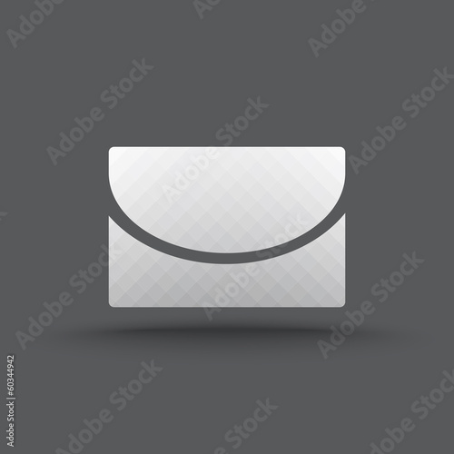 Vector of transparent envelope icon on isolated background