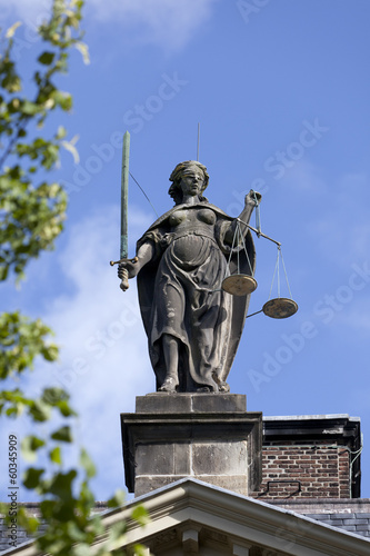 Old statue of Lady Justice