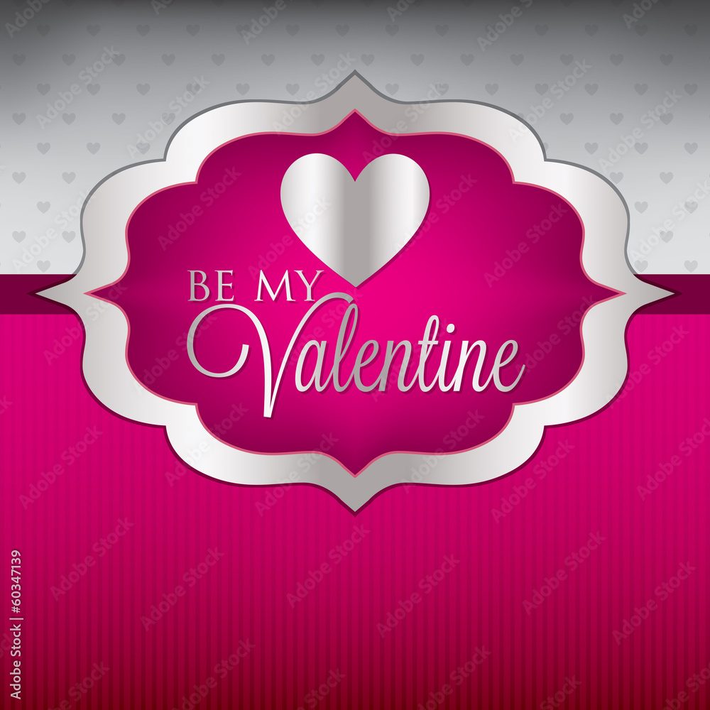 Label Valentine's Day heart card/invitation in vector format.