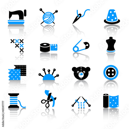 Sewing and needlework icons