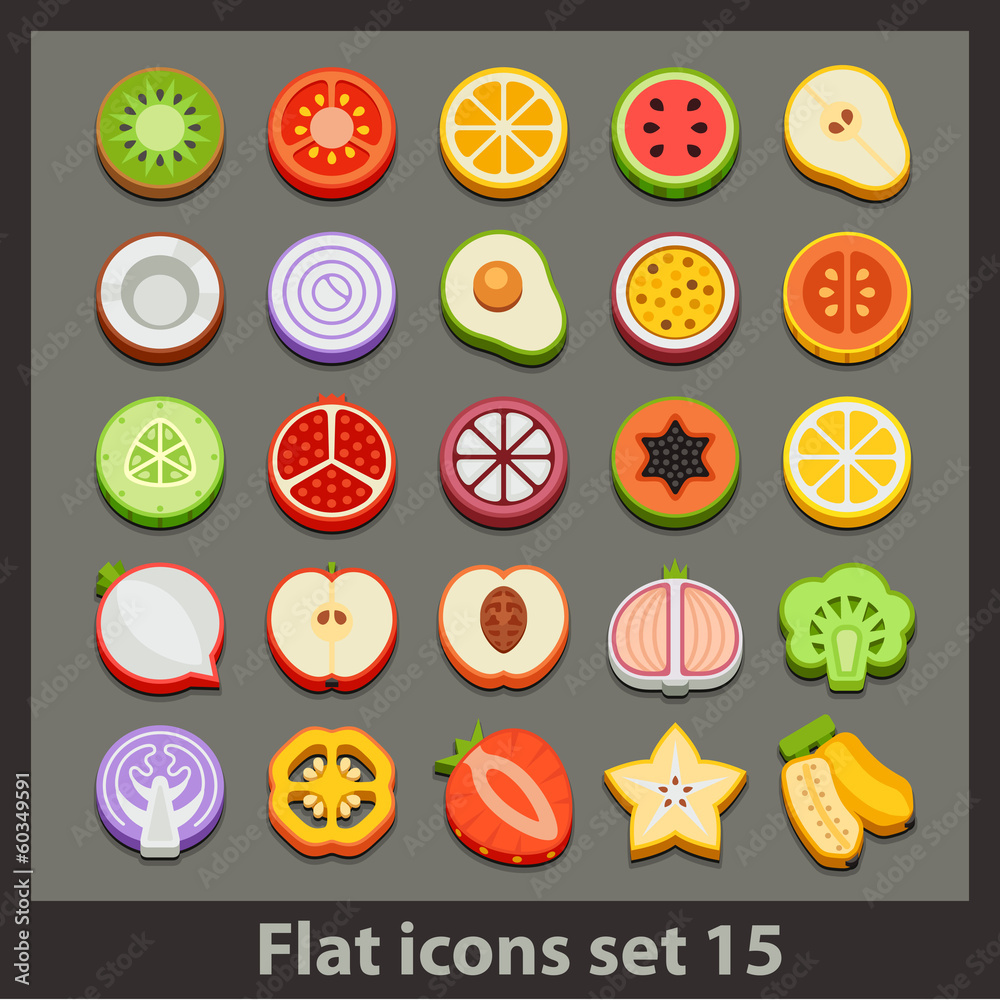 vector flat icon-set 15 vector flat icon-set 15