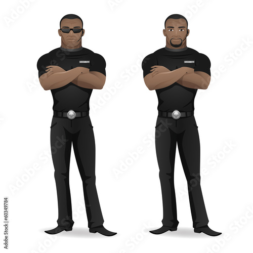 Black man security guard of nightclub