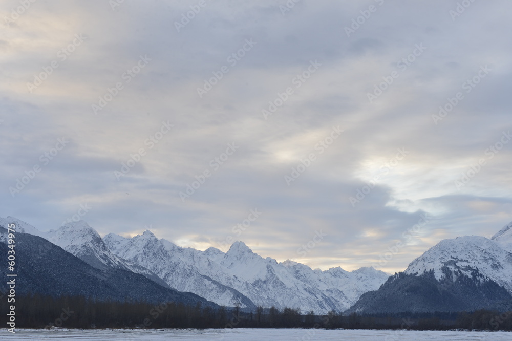Snowcovered Mountains in Alaska. Snowcovered Mountains in Alaska.