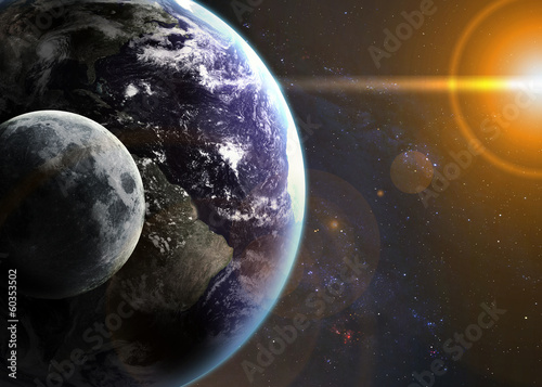 Fototapeta Naklejka Na Ścianę i Meble -  Earth in space. Elements of this image furnished by NASA