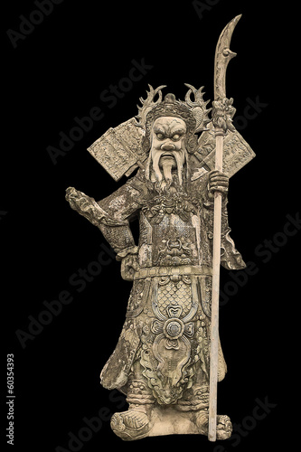 Obraz na plátně China dolls, statues church door.