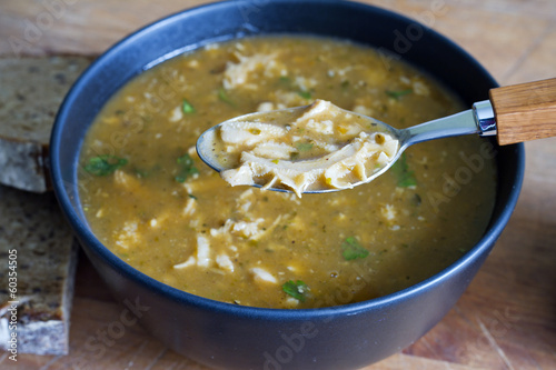 Traditional polish tripe soup flaki