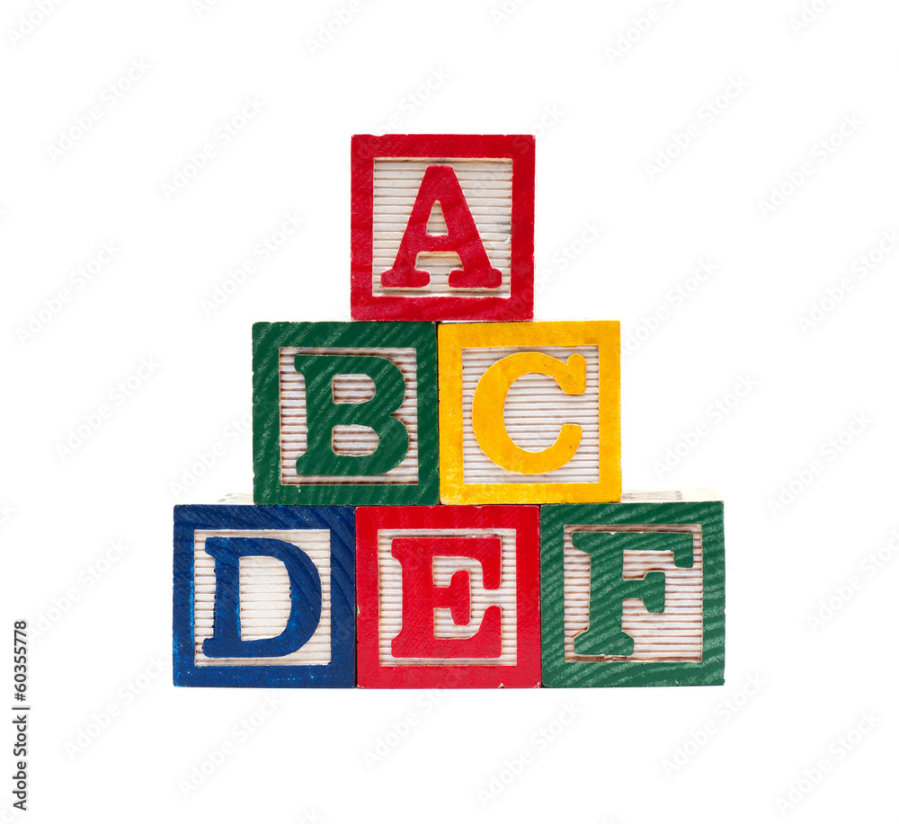 Wooden alphabet cubes with ABC letters Wooden alphabet cubes with ABC letters