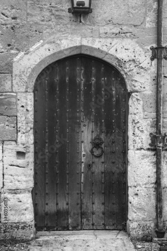 Old wooden church door #60356183
