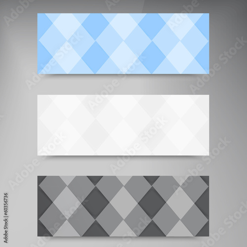 Vector banners and squares. Color and set