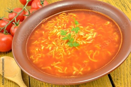 tomato soup with noodles