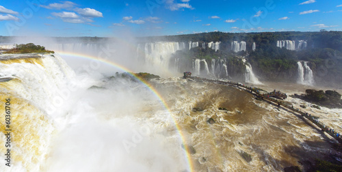 Panorama of the Iguazu waterfalls photo
