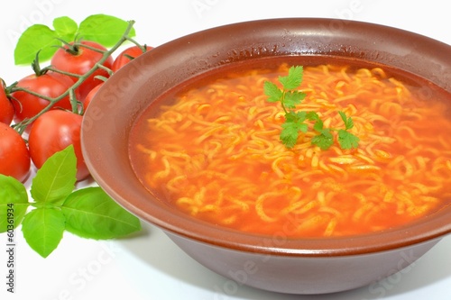 tomato soup with noodles