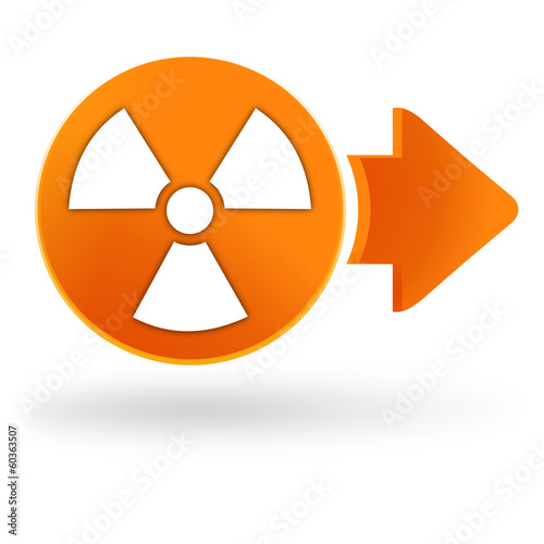 radioactif sur symbole web orange