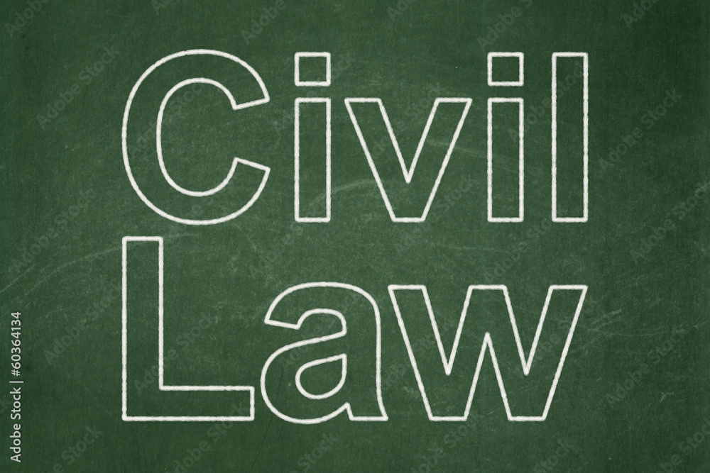 Law concept: Civil Law on chalkboard background Law concept: Civil Law on chalkboard background