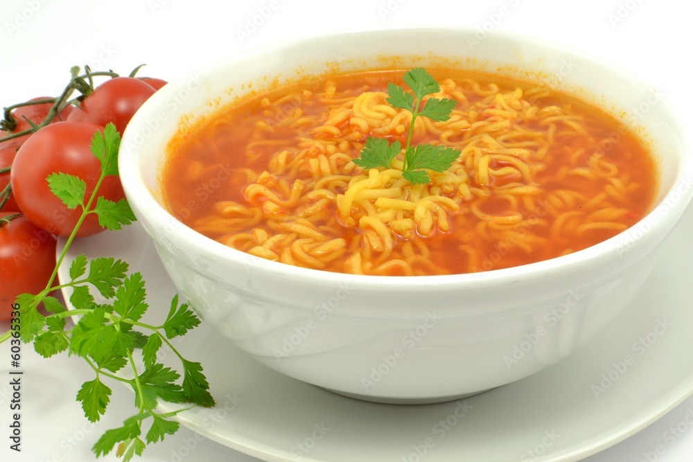 tomato soup with noodles