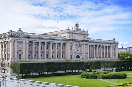 Sweden Riksdag (parliament) building. Stockholm.