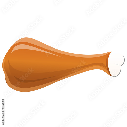 chicken leg, vector illustration