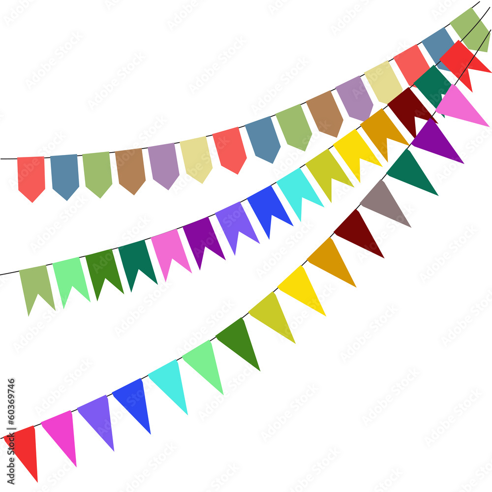 Obraz premium Vector bunting and garland set