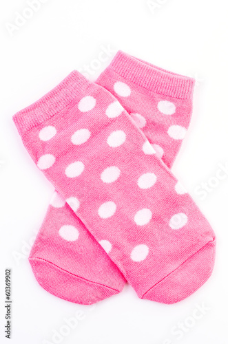 Pink polka sock