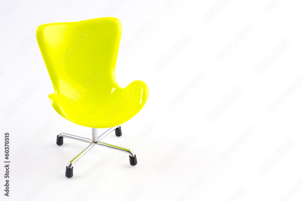 Green chair isolated on white background Green chair isolated on white background