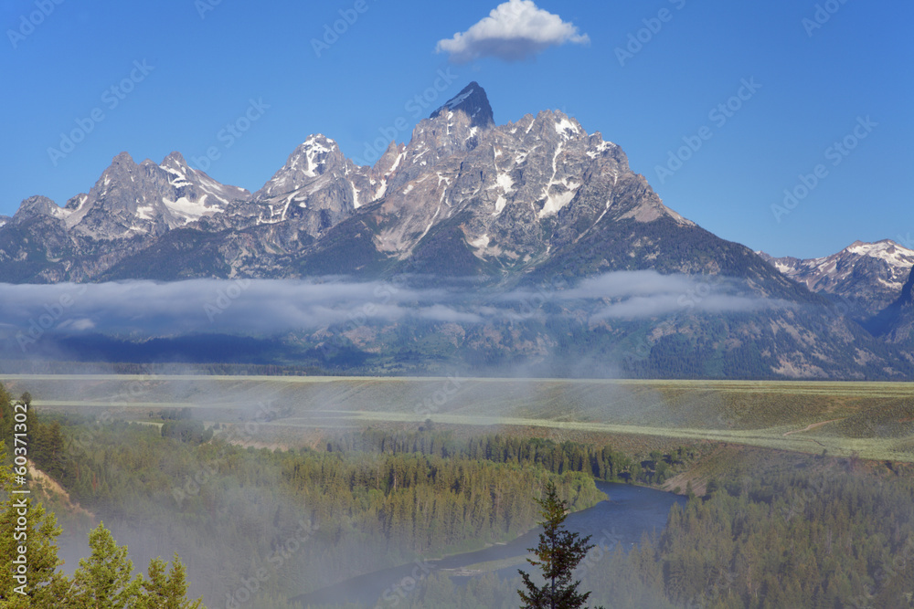 Grand Teton vom Snake River Overlook