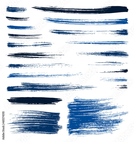 vector blue brush strokes