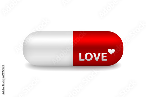 vector pill of love