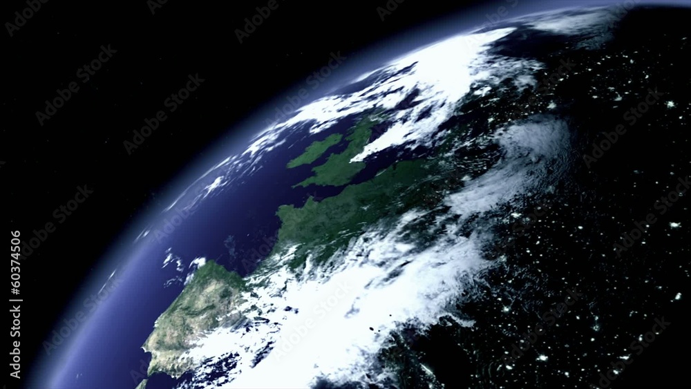 Earth Zoom / 3D Animation: Zoom To Earth At Night, Intro
