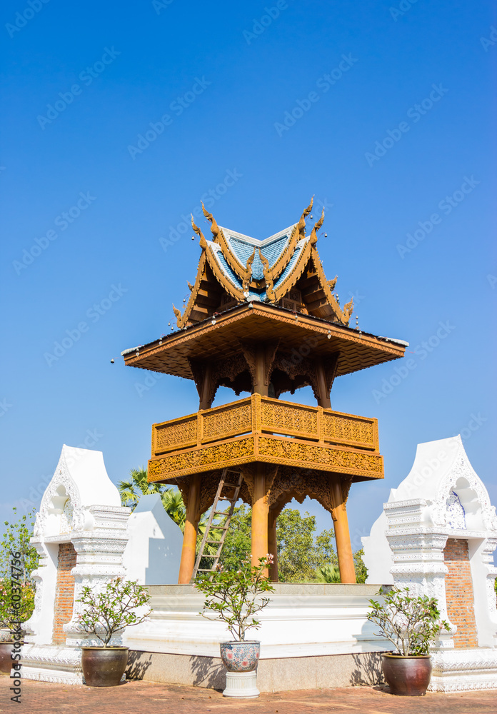 Fototapeta premium Belfry wat Ban den Temple, Chiangmai, Thailand