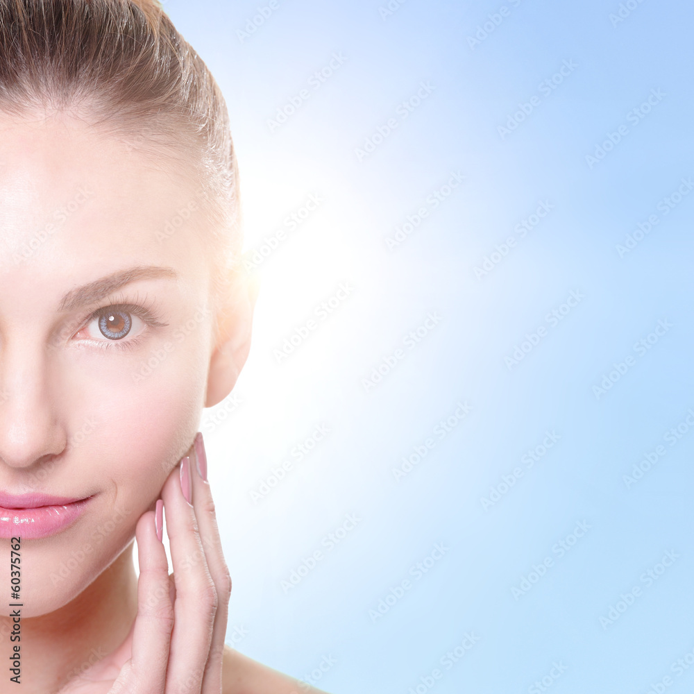 Obraz premium woman with beauty face and perfect skin