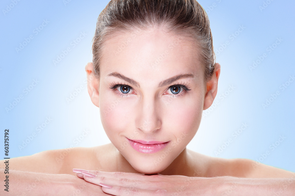 Naklejka premium portrait of young woman face