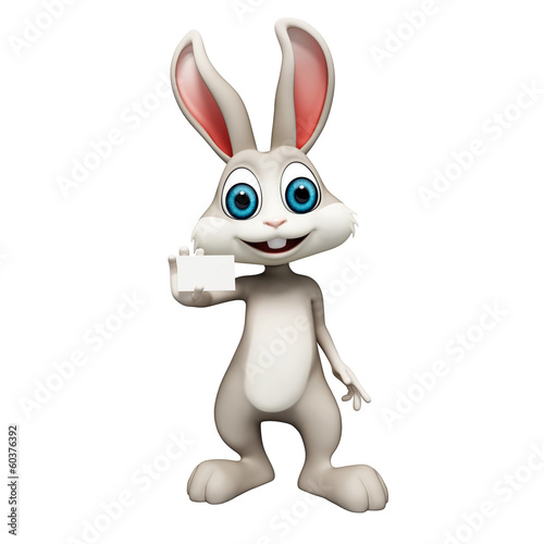 Easter happy bunny with visiting card