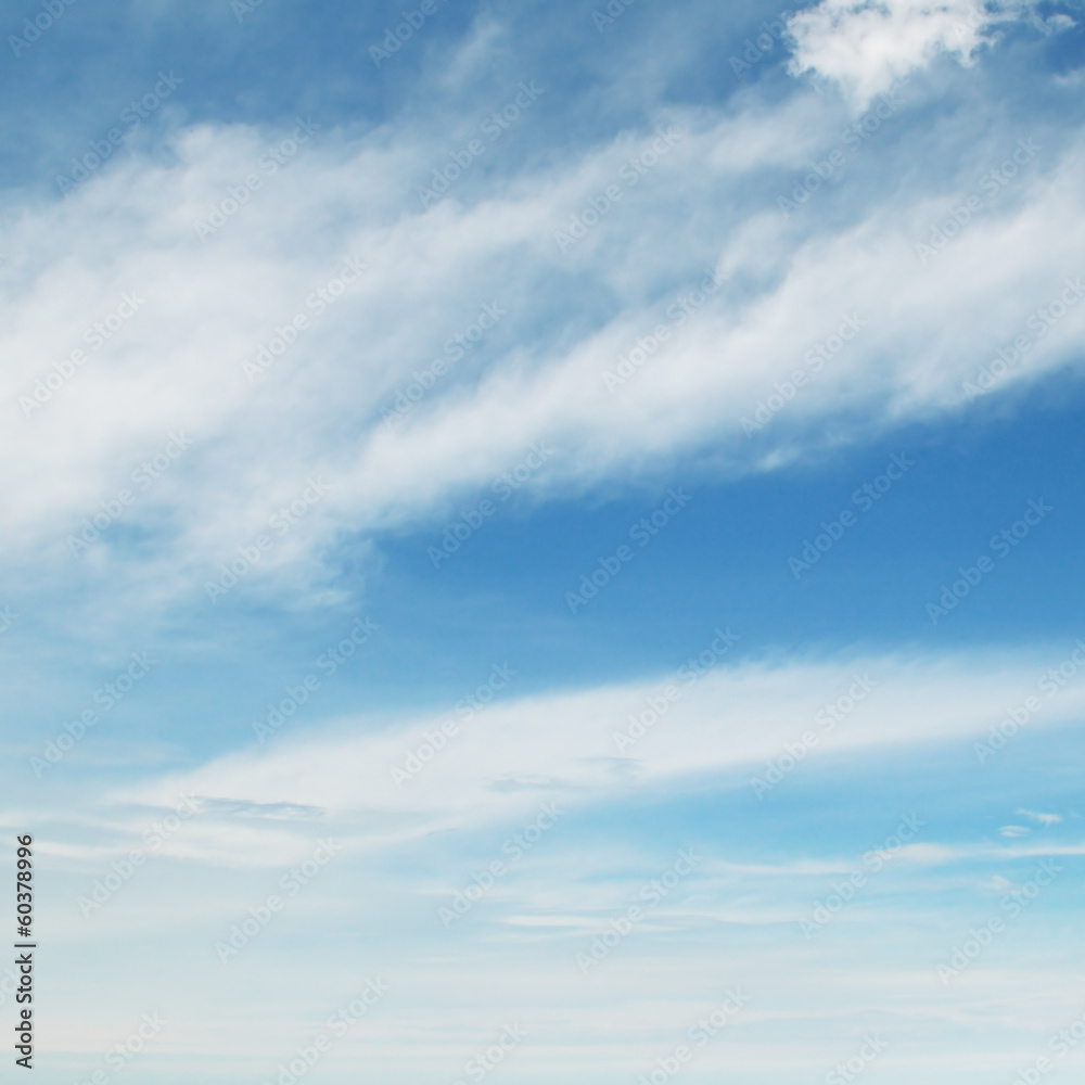 light clouds in the blue sky