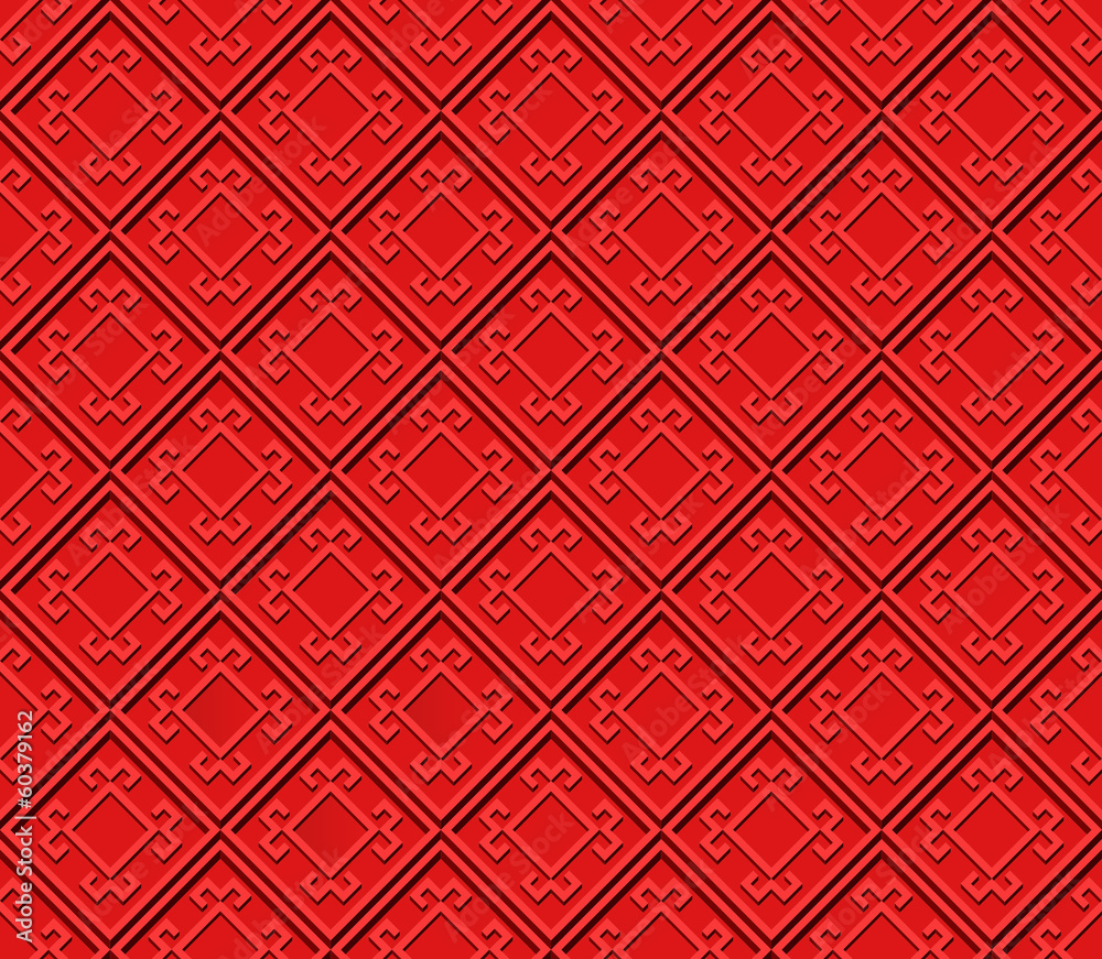 Seamless texture, red ornament.