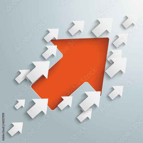 Silver Background Success Arrows