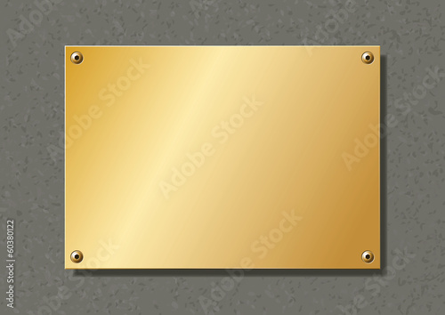 editable brass company plate fixed with allen screws