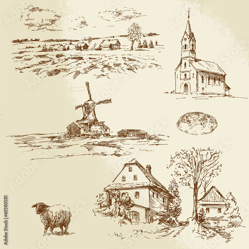 rural landscape, farm