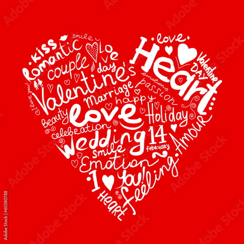 Valentine heart sketch for your design