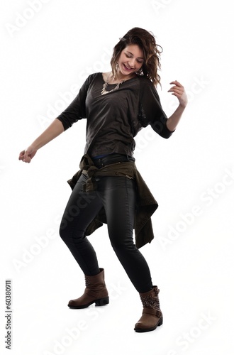 young woman dancing