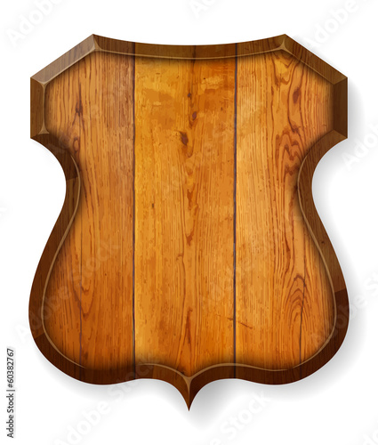 Realistic wooden board.