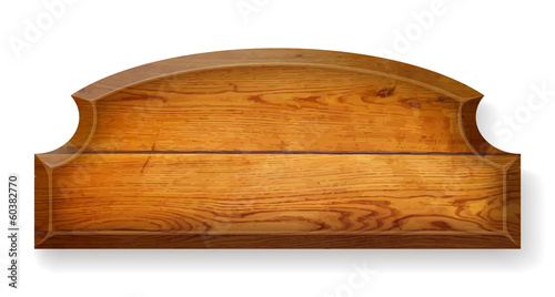 Realistic wooden board.