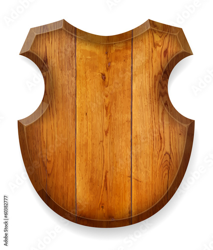 Realistic wooden board.