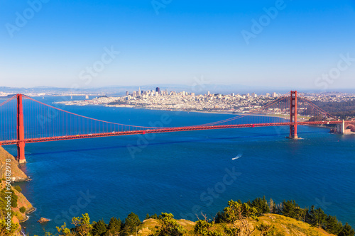 San Francisco Golden Gate Bridge Marin headlands California